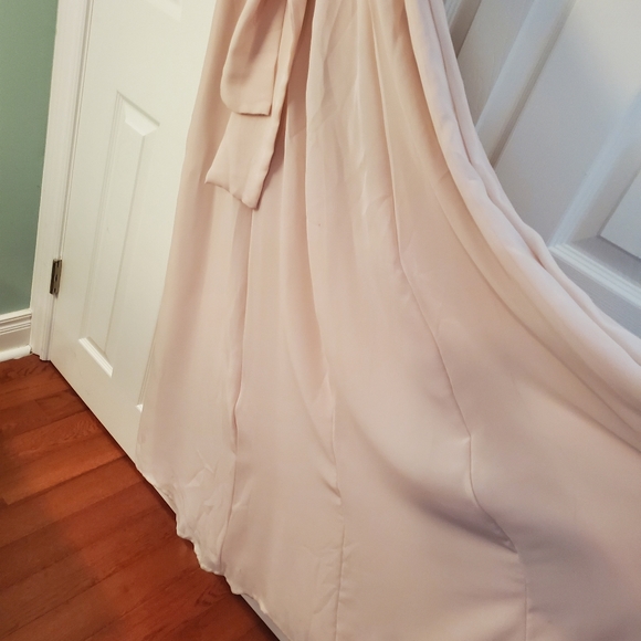 Custom made soft pink sequin bridesmaid dress - Picture 4 of 8